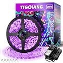 TigQiang 20ft Black Light Strip, Flexible Blacklight Halloween Glow Party