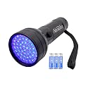 Black Light UV Flashlight 51 LED Pet Urine Stains Odor Detector, Batteries Included