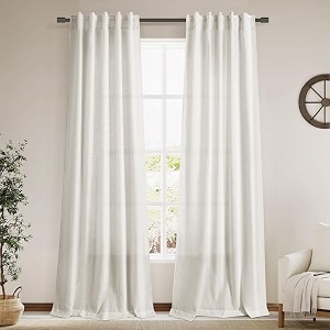 Cream Semi Sheer Curtains 96 Inches Long
