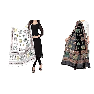 women39s embroidered cotton dupatta
