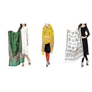 women39s embroidered cotton dupatta