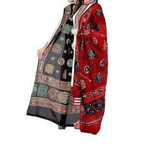 women39s embroidered cotton dupatta