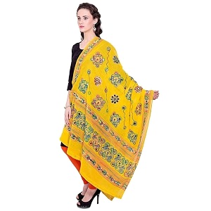 women39s embroidered cotton dupatta