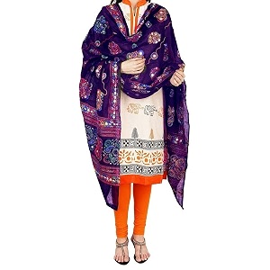 women39s embroidered cotton dupatta