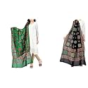 Women's Embroidered Cotton Dupatta