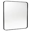 Black Framed Bathroom Mirror, 30" x 36", Matte Black