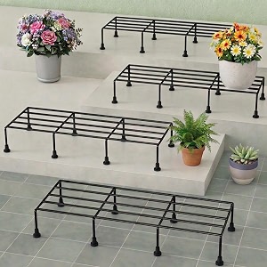 metal plant stand set of 4 outdoor balcony flower pot stand