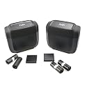 Black Mini Car Trash Can with Lid, 700ml Capacity, 2 Pack + 60pcs Garbage Bags, ABS Material, Car Interior Accessories