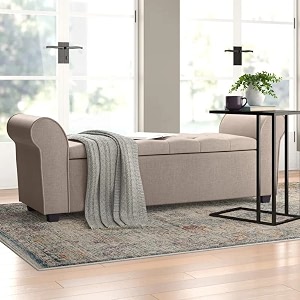 black oak landaverde upholstered flip top storage bench 2 seater sofa couch poufffe storage ottoman standardnatural