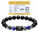 Black Obsidian and Lapis Lazuli Bracelet for