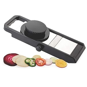 black olive multipurpose slicer cutter-dual stainless steel cutting blades spiral slicer for zucchini spaghetti noodles- veg salad maker slicer for kitchen ae adjustable slicer