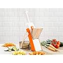 Black Olive Multipurpose Slicer Cutter-Dual Stainless Steel Cutting Blades Spiral Slicer for Zucchini Spaghetti Noodles- Veg. Salad Maker Slicer for Kitchen (Zany Spring Slicer)