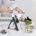 Black Olive Multipurpose Slicer Cutter-Dual Stainless Steel Cutting Blades Spiral Slicer for Zucchini Spaghetti Noodles- Veg. Salad Maker Slicer for Kitchen (5 in 1 Mandoline Vegetables Slicer)