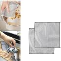 Black Olive Scrubbing Pad Wire - Stainless Steel Scrubber Non-Scratch Wire Dishcloth, Multifunctional Dishwashing Sponge, Easy Reusable Cleaning Supplies for Kitchen, Sinks, Pots, Cooktops (Pack of 2)