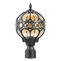 Black Outdoor Globe Post Lights Exterior Waterproof