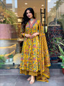BLACK PATTI Anarkali Kurta Bottom Dupatta