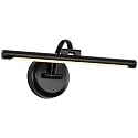 Black Picture Lights for Paintings Hardwired LED Wall Art Lighting 15.75" Dimmable Full Metal Gallery Light Modern Portrait Artwork Picture Frame Light with Single Swing Arm, 9W, 2700K, Warm White