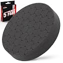 Black Polish Pad, Buffing Polishing Pads, 1Pc 5.5 Inch Face for 5 Inch 125mm Backing Plate Compound Buffing Sponge Pads for Car Buffer Polisher Compounding, Polishing and Waxing
