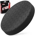 Black Polish Pad, Buffing Polishing Pads, 1Pc 6.5 Inch Face for 6 Inch 150mm Backing Plate Compound Buffing Sponge Pads for Car Buffer Polisher Compounding, Polishing and Waxing