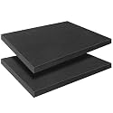 Black Polyurethane Foam Inserts for Cases, 2 Pcs 16 x 12 x 1 Inch, Cuttable Packing Padding for Tool Box, Camera, Crafts and Storage