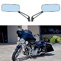 Black Rectangle Shape Motorcycle Mirrors,Upgrade Rearview Motorcycle Mirrors Compatible with Most motorcycle models