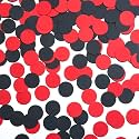 MOWO Black and Red Confetti Table Decoration, 1.2'', 200pc