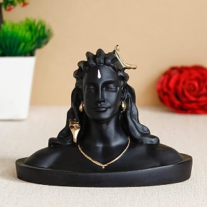 Black Resin Adiyogi Shiva Statue for Car