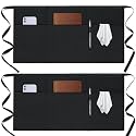 Black Server Apron with 3 Pockets, Waist Apron for Restaurant Staff