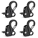 Black Stainless Steel Adjustable Line Length Sliding Rope Hook Boat Yacht Quick Release Clip Boat Bumper for Boat Docking