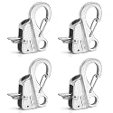 Black Stainless Steel Adjustable Line Length Sliding Rope Hook Boat Yacht Quick Release Clip Boat Bumper for Boat Docking