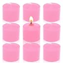 Pink Votive Candles, 9 Packs Unscented Small Votives for Valentine's Day Dinner Table Wedding, Holiday Party, Home (8 Hour), 1.5"" D x 1.25"" H