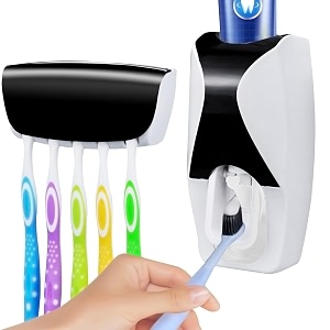 black  waycom dust-proof toothpaste dispenser toothpaste squeezer kit black