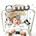 Black White High Contrast Baby Carseat Toy for Newborns 0-6