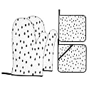 Black and White Oven Mitts and Pot Holders Sets - Black Polka Dots Kitchen Mitts Potholders 4 Pack Heat Resistant White Oven Gloves Hot Pads for Kitchen Baking Grilling Party