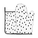 Black and White Oven Mitts and Pot Holders Sets - Black Polka Dots Kitchen Mitts Potholders 2 Pack Heat Resistant White Oven Gloves Hot Pads for Kitchen Baking Grilling Party