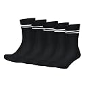 Black with White Stripes Calf Length Cotton