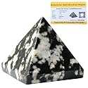 Black and White Tourmaline Pyramid - 1.5" Inch Crystal Pyramid for Positive Energy, Vastu, Reiki, Feng Shui and Chakra Healing Energy Balancing