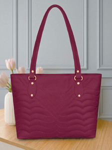 Black Wings Women Purple Handbag
