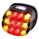 Black Yellow turn signal LED Tail Light Upgrade HD Tail Lights Assemblies for Harley Dyna Road King Electra Glide Street Bob Touring, harley davidson parts led lights for motorcycles