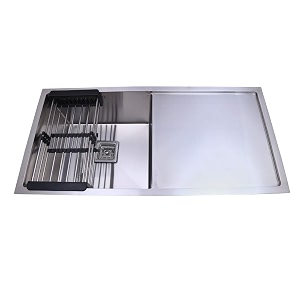 blackado 304 grade stainless steel double bowl handmade kitchen sinks 37  18  1034 37  18  10 single bowl drainboard