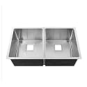 BLACKADO 304 GRADE STAINLESS STEEL DOUBLE BOWL HANDMADE KITCHEN SINKS (32×20x10, 32×20x10 Double Bowl)