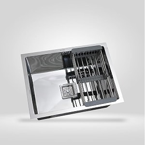 blackado 304 grade stainless steel single bowl hand made kitchen sink b 18  16  10 18  16  10 single bowl mirror finish