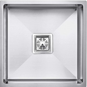 304 grade stainless steel single bowl hand made kitchen sink b 18  16  10 18  16  10 single bowl - satin finish silver