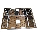 304 GRADE STAINLESS STEEL SINGLE BOWL HAND MADE KITCHEN SINK B (24 * 18 * 10, 24 * 18 * 10) - SATIN FINISH (SILVER COLOR)