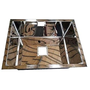 304 grade stainless steel single bowl hand made kitchen sink b 24  18  10 24  18  10 - satin finish silver color
