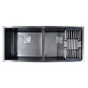 304 GRADE STAINLESS STEEL DOUBLE BOWL HANDMADE KITCHEN SINKS (45 * 20 * 10, 45 * 20 * 10 PREMIUM BLACK) - MATT FINISH