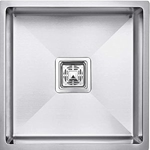 304 grade stainless steel single bowl hand made kitchen sink b 18  16  10 18  16  10 single bowl - satin finish silver