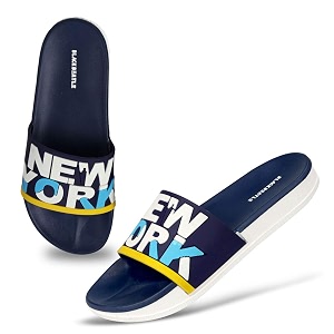 BLACKBEATLE Mens Newyork Dc Flip Flops