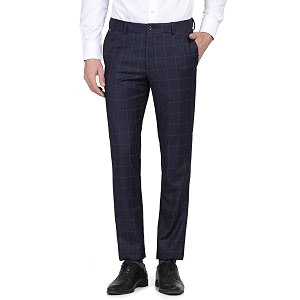 blackberrys Checks Polyester Viscose Slim Fit Mens