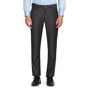 blackberrys Checks Polyester Viscose Slim Fit Mens